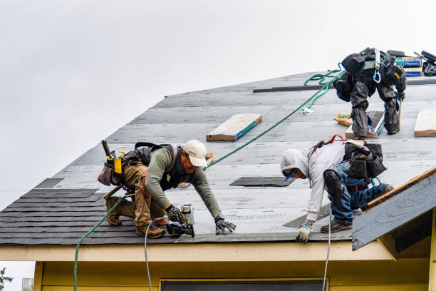 Professional Roofing technician working in Monterey, IN